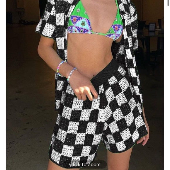 Black and White Knit Matching Set - Picture 1 of 3